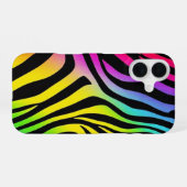 Coque iPhone 16 Boîtier d'impression Rainbow Zebra (Verso Horizontal)