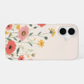 Coque iPhone 16 Boîtier floral mignon pour iPhone 16 (Verso Horizontal)