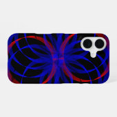 Coque iPhone 16 Boîtier iPhone 16 couleur double myrtille géométri (Verso Horizontal)