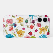 Coque iPhone 16 Boîtier iPhone 16 floral (Verso Horizontal)
