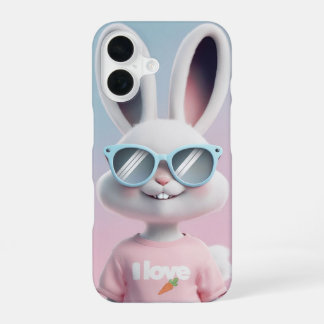 Coque iPhone 16 Boîtier iPhone 16 J'adore le lapin carotte