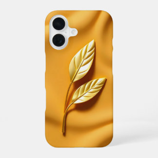 Coque iPhone 16 Boîtier iPhone à Feuille d'Or Minimaliste