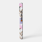 Coque iPhone 16 Boîtier iPhone à motif fleur rose Monogramme (Côté gauche)