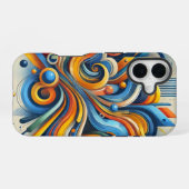 Coque iPhone 16 Boîtier iPhone Abstrait Vibrant (Verso Horizontal)