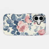 Coque iPhone 16 Boîtier iPhone avec fleurs. (Verso Horizontal)