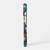 Coque iPhone 16 Boîtier iPhone en pierre précieuse turquoise Slim (Côté gauche)