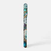 Coque iPhone 16 Boîtier iPhone en pierre précieuse turquoise Slim (Côté droit)