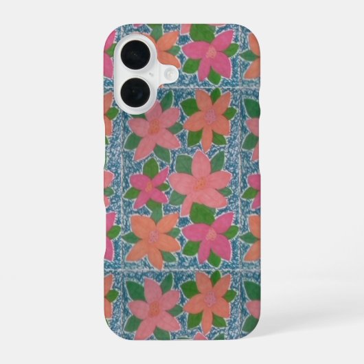 Coque iPhone 16 Boîtier iPhone Fleurs Tropicales (Verso)
