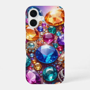 Coque iPhone 16 Boîtier iPhone / iPad Gems & Jewels Colorés