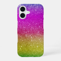 Boîtier iPhone Magenta Paillettes - Arc-en-ciel Ét
