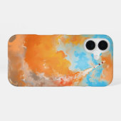 Coque iPhone 16 Boîtier iphone pour lancement de fusée dynamique (Verso Horizontal)