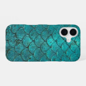 Coque iPhone 16 Boîtier iPhone turquoise Sirène (Verso Horizontal)