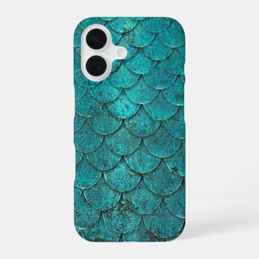 Coque iPhone 16 Boîtier iPhone turquoise Sirène (Verso)