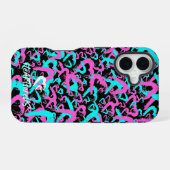 Coque iPhone 16 Boîtier pour iPhone 16 Cœurs Abstraits (Verso Horizontal)