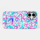 Coque iPhone 16 Boîtier pour iPhone 16 Cœurs Abstraits (Verso Horizontal)