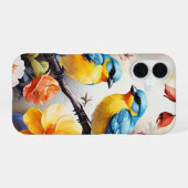 Coque iPhone 16 Boîtier pour iPhone - Oiseaux bleus (Verso Horizontal)