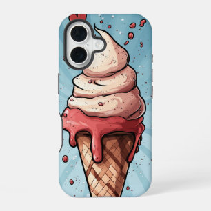Coque iPhone 16 Boîtier téléphonique à crème glacée Sweop Anime