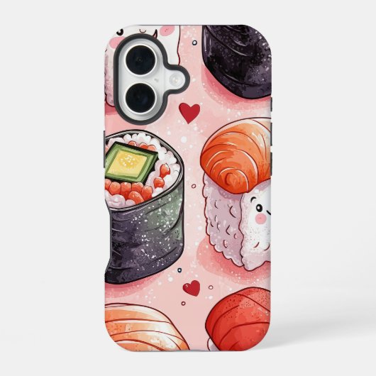 Coque iPhone 16 Boîtier téléphonique Anime Sushi (Verso)