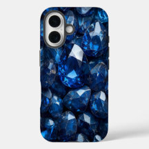 Boîtier téléphonique esthétique en cristal bleu