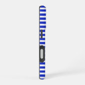 Coque iPhone 16 Boîtier téléphonique géométrique bleu chic (Côté droit)