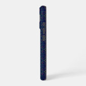 Coque iPhone 16 Boîtier téléphonique géométrique bleu foncé (Côté gauche)