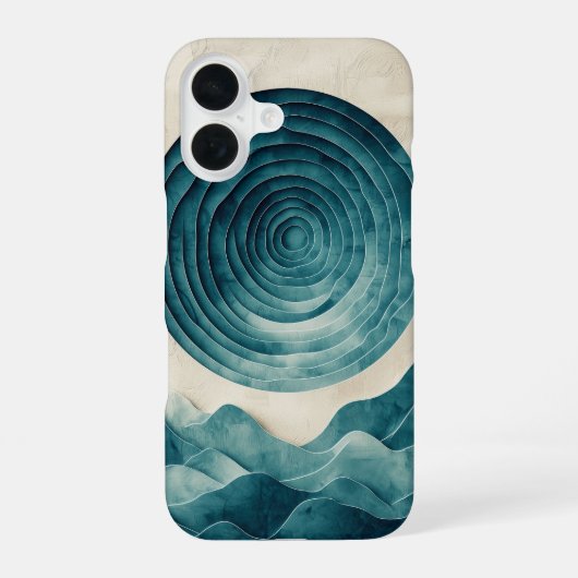 Coque iPhone 16 Boîtier téléphonique profond Ocean Vortex (Verso)