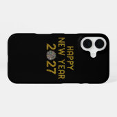 Coque iPhone 16 Bonne année 2027 (Verso Horizontal)