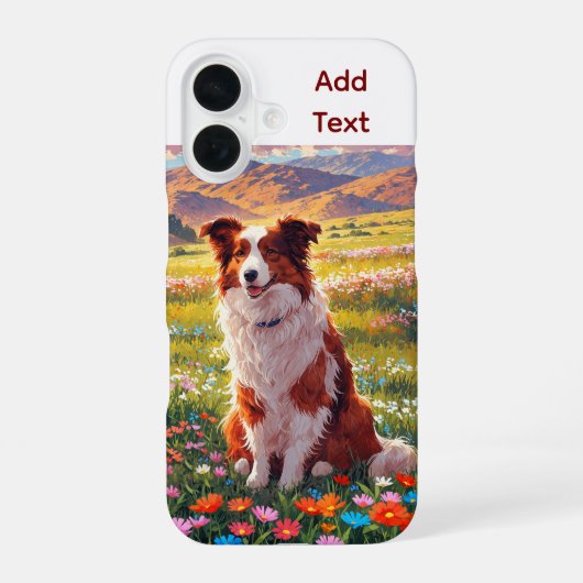 Coque iPhone 16 Border Collie Shepherd Dog (Verso)