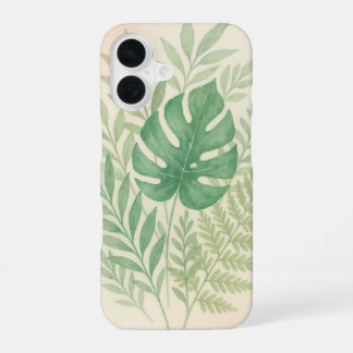 Coque iPhone 16 Botanique Aquarelle Tropicale
