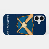 Coque iPhone 16 Bouclier de baseball (Verso Horizontal)
