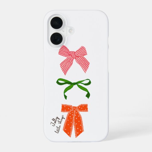 Coque iPhone 16 Bow Jolly Little Things Christmas (Verso)
