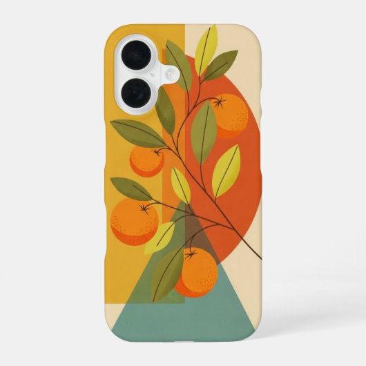 Coque iPhone 16 Branche de citrus vintage (Verso)