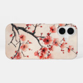 Coque iPhone 16 Branche de fleurs de cerisier (Verso Horizontal)