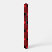 Coque iPhone 16 Buffalo Plaid Red Black Check (Côté gauche)