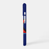 Coque iPhone 16 Bulle de texte exclamative BD bleu OMG (Côté gauche)
