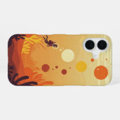 Coque iPhone 16 Bulles Rétro Sous-Marines (Verso Horizontal)