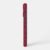 Coque iPhone 16 Burgundy Paisley (Côté gauche)