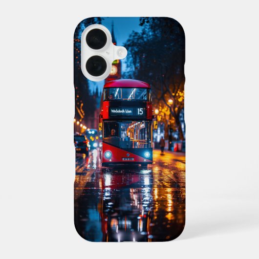 Coque iPhone 16 Bus de Londres (Verso)