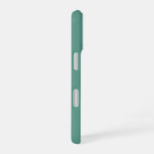 Coque iPhone 16 Business Logo & Social Media Teal Promotional (Côté droit)