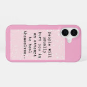 Coque iPhone 16 ça fait mal de (Verso Horizontal)