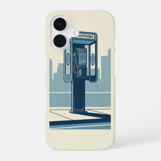 Coque iPhone 16 Cabine Téléphonique Rétro (Verso)