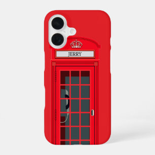 Coque iPhone 16 Cabine Téléphonique Rouge Personnalisée de Londres