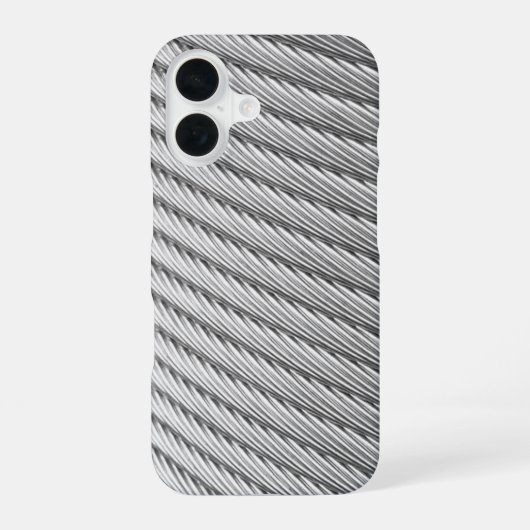 Coque iPhone 16 Câble tressé en étain (Verso)