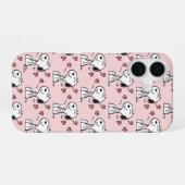 Coque iPhone 16 cacahuètes | Coeurs de snoopy (Verso Horizontal)