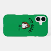 Coque iPhone 16 cacahuètes | Pepperment Patty You Good? (Verso Horizontal)
