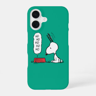 Coque iPhone 16 Cacahuètes Plat de nourriture Ho Ho Ho de Snoopy