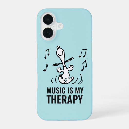 Coque iPhone 16 cacahuètes | Snoopy Dancing (Verso)