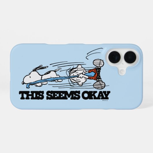 Coque iPhone 16 cacahuètes | Snoopy & Linus (Verso Horizontal)
