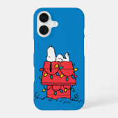 Coque iPhone 16 cacahuètes | Snoopy's Dog House With Lights (Verso)