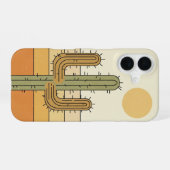 Coque iPhone 16 Cactus de désert vintage (Verso Horizontal)